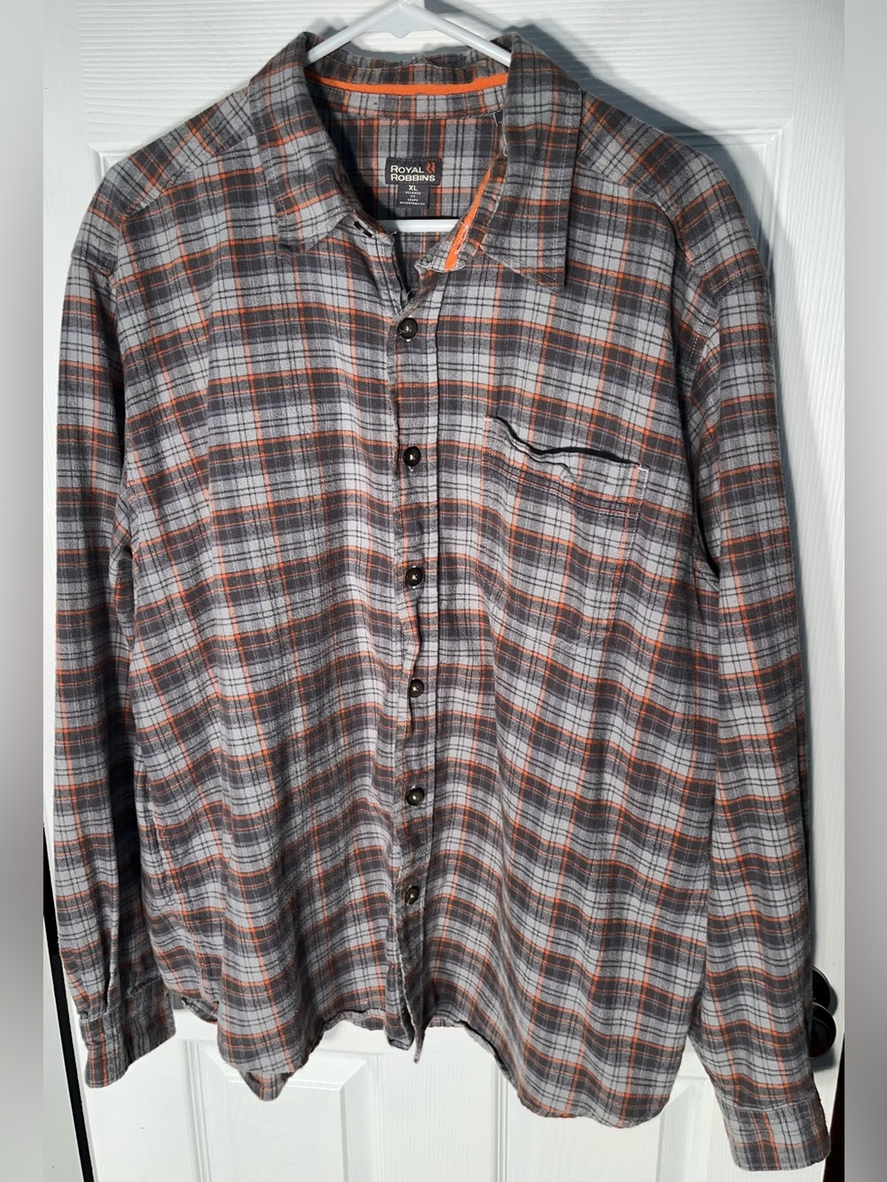 Royal Robbins Men's Relaxed Fit Long Sleeve Button Flannel Shirt XL 100% Cotton